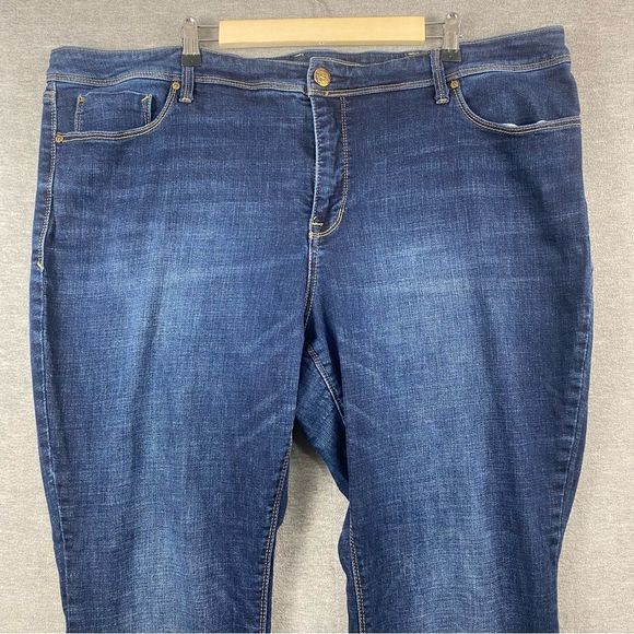 Seven7 Indigo Flare Jeans with Embroidered Pockets - Picture 4 of 12